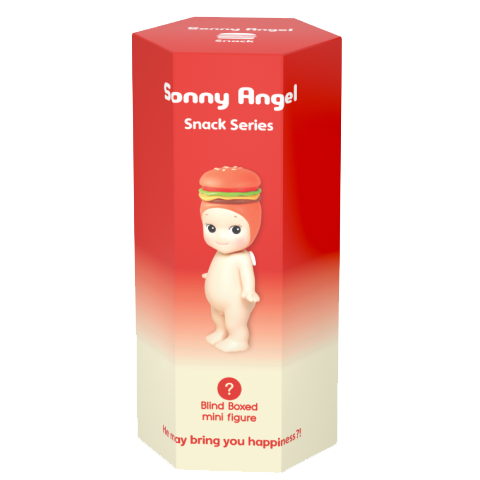 sonny angel snack series individual blind box package render. 