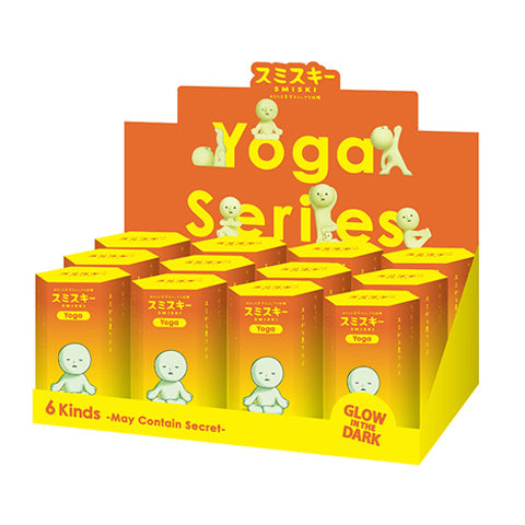 product packaging render for smiski yoga series assorted box of 12