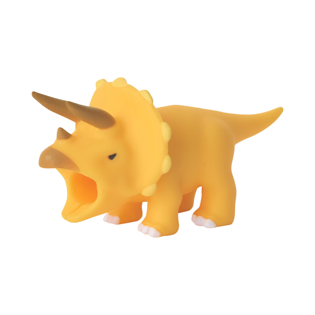 product render of cable bite dino triceratops against a white background