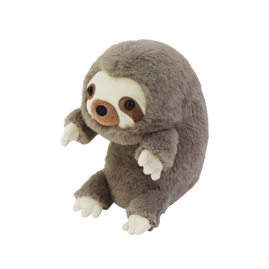 closeup of posture pal volume 1 sloth plush 